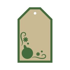 Christmas Ornament Layered Christmas Gift Tag - Easy DIY Project