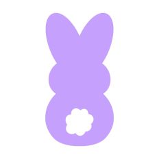 Lavender Fluffy Bunny Tail Print and Cut Easter SVG