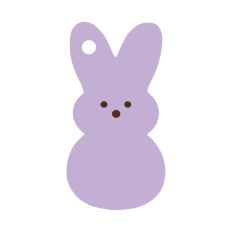 Purple Bunny Easter Tag Print and Cut