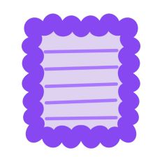 Print and Cut Purple Journaling Card Cake Themed Square SVG