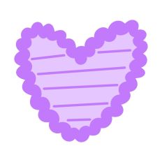 Print and Cut Lavender Heart Cake Themed Journaling Card SVG