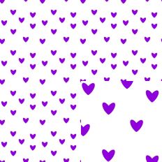 Purple and White Hearts Hand Drawn Seamless SVG Pattern