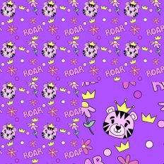 Purple Pattern Pink Tiger Royalty Pattern
