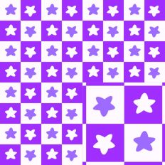 Purple Stars Checker Seamless Pattern