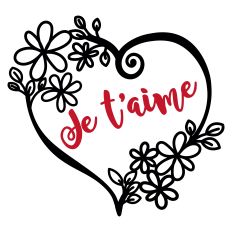 Je t'amie Heart - I Love You in French - Valentine's Day