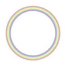 Rainbow Striped Circle Print and Cut Frame