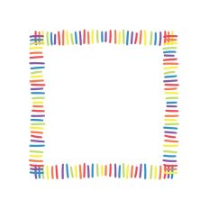 White Rainbow Lines Frame SVG Print and Cut