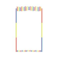 Rectangle Rainbow Invitation Template Frame Print and Cut