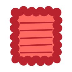 Red Lined Journal Card Cake themed Print and cut SVG