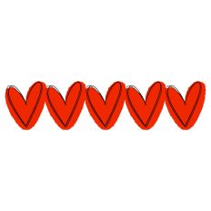 Hand Drawn Red Heart Border