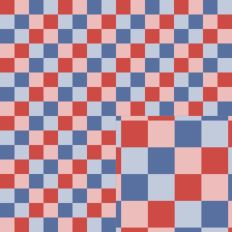 Reds and Blues Checker Seamless Pattern