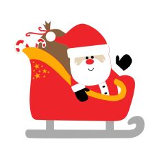 Santa In Sleigh (light skin)
