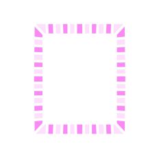 Pink and White Striped Rectangle Print and Cut Frame