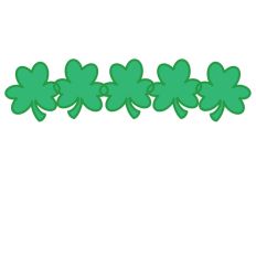 St. Patrick's Day Shamrock Border SVG Layered Cut File
