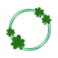 Shamrock Circle Frame Print and Cut SVG