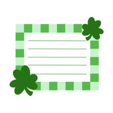 Shamrock Lined Green Print and Cut SVG Frame