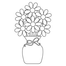 Vase of Flowers Coloring Page