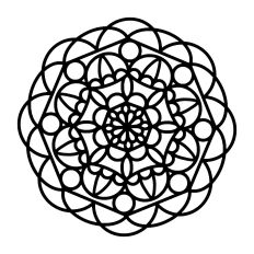 Simple Mandala SVG Coloring Page