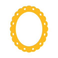 Simple Oval Scalloped Frame