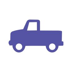 Simple Pickup Truck Silhouette