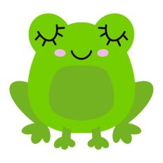 Sleepy Eyes Closed Print and Cut Frog