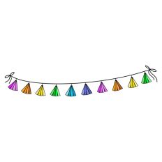 Rainbow Tassel Print and Cut 10 Tassels SVG