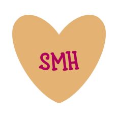 Hand Drawn Heart SMH Grumpy Valentine SVG