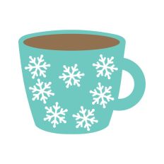 Snowflakes Coffee Cup-Layered