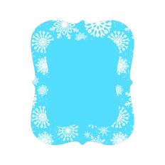 Hand Drawn Snowflakes Scallop Frame