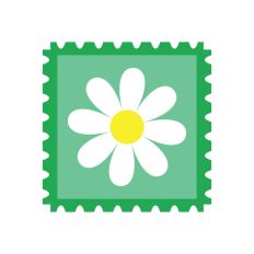 Daisy Square Stamp