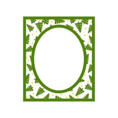 Minimalist Christmas Tree Layered Print and Cut Frame