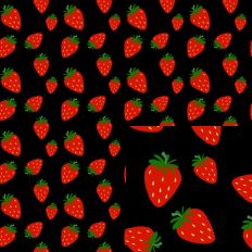Black Strawberries Seamless SVG Design 