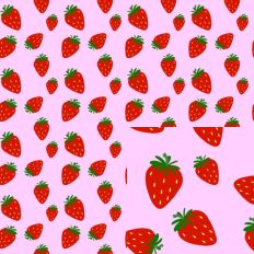 Pink Strawberries Seamless SVG Design Pattern