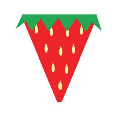 Strawberry Pennant Flag