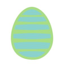 Striped Layered Egg Easter Egg Cut File SVG