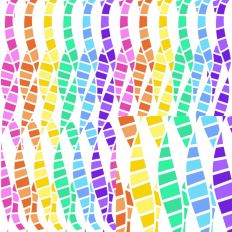 Striped Rainbow Ombre Streamers Pattern