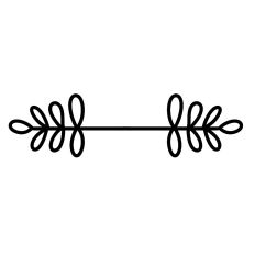 Symmetrical Flourish Leaves Print and Cut Border