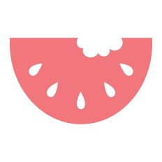Watermelon Silhouette Slice Cut File SVG Summer Fruit