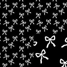 Black White Bows Seamless Pattern SVG File