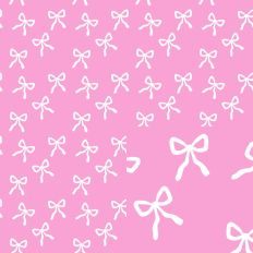 Pink White Bows Seamless SVG Hand drawn Pattern