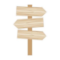 Wooden Signs Post