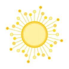 Yellow Burst Circle Frame SVG Print and Cut