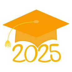 Gold Yellow 2025 Graduation Cap SVG Print and Cut 