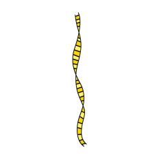 Yellow Striped Print and Cut Streamer