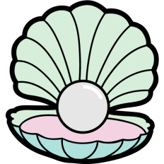 seashell with pearl
