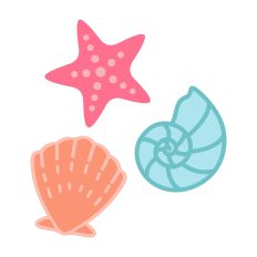 Seashell Trio SVG – Starfish and Shells