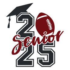 Senior 2025 Football SVG Cut File