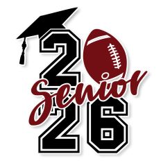 Senior 2026 Football SVG Cut File