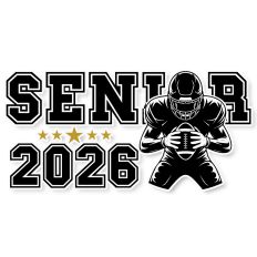 Senior 2026 Football Player SVG Cut File