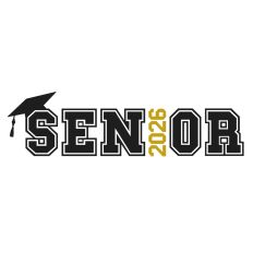 Senior 2026 with Graduation Cap SVG File